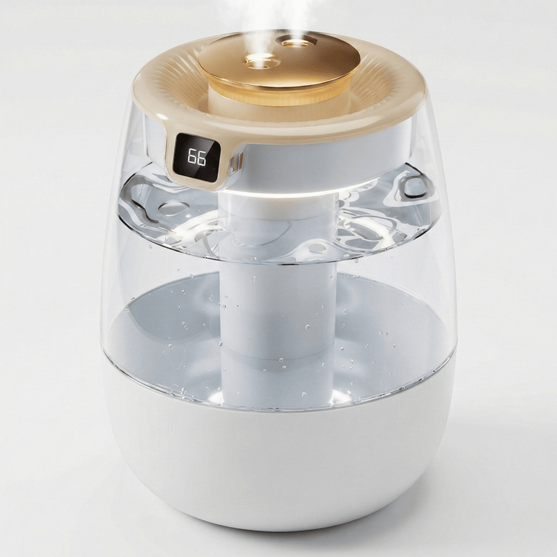 Rəqəmsal Ekranlı İkili Püskürtmə Nəmləndiricisi – 2.5L Tutum və LED Gecə İşığıbizimHousebizimHouseAğ - bizimHouse