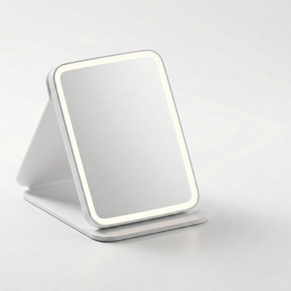 LED İşıqlı Masaüstü Makiyaj Güzgüsü – 3 Rəngli İşıqlandırma Rejimi