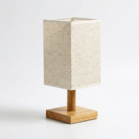 Modern Bambu Altlıqlı Masaüstü Lampa – Kətan Abajur və Yumşaq İşıqlandırmabizimHousebizimHouseAğ - bizimHouse