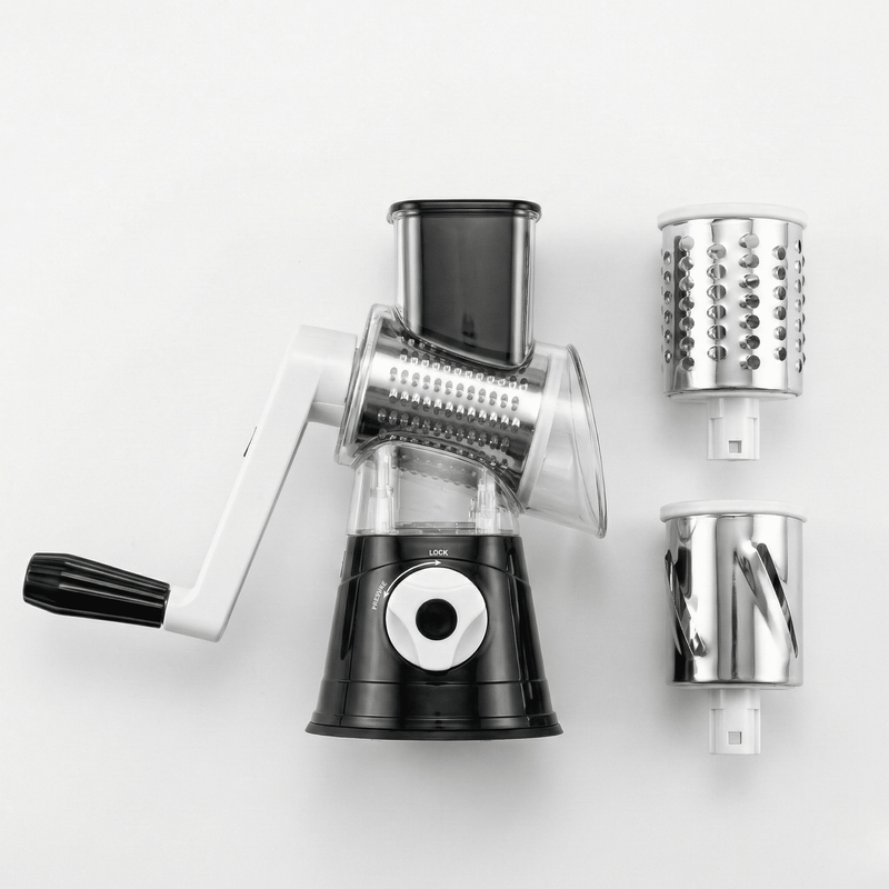 Çoxfunksiyalı Tərəvəz Doğrayan – Paslanmaz Polad Bıçaqlı Rəndə DəstibizimHousebizimHouseQara - bizimHouse