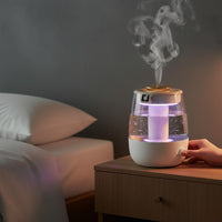 Rəqəmsal Ekranlı İkili Püskürtmə Nəmləndiricisi – 2.5L Tutum və LED Gecə İşığıbizimHousebizimHouseYaşıl - bizimHouse