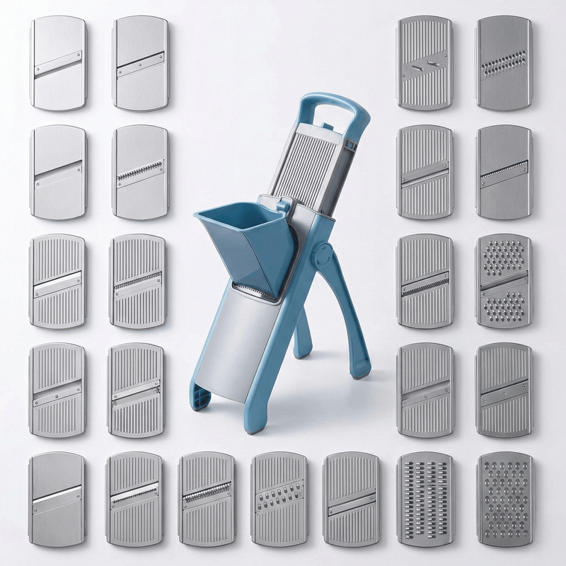 Çoxfunksiyalı Professional Tərəvəz Doğrayan – 25 Bıçaqlı Ultra Dəqiq RəndəbizimHousebizimHouseMavi - bizimHouse