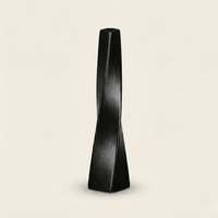 Modern Minimalist Keramika Vaza – Sırlı Səth və Abstrakt DizaynbizimHousebizimHouseQara - bizimHouse