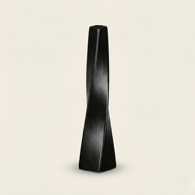 Modern Minimalist Keramika Vaza – Sırlı Səth və Abstrakt Dizayn