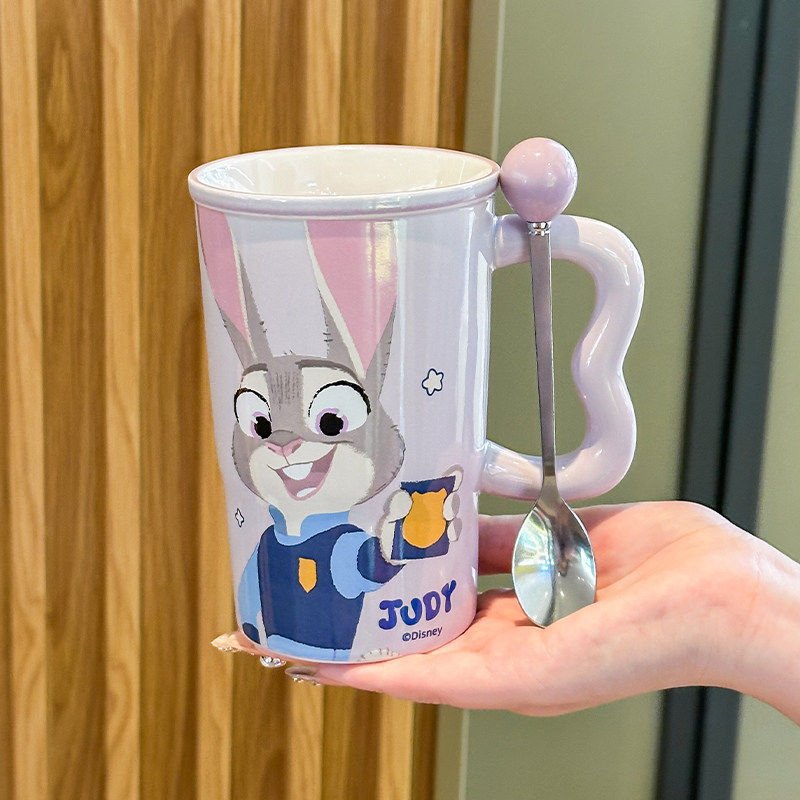 Zootopia "Nick & Judy" Keramika Fincan Dəsti – Qaşıqlı və Özəl Hədiyyə QutulubizimHousebizimHouseJudy - bizimHouse