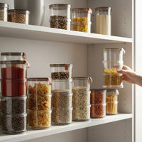 Premium Şəffaf Baharat və Ərzaq Saxlama Qabları – Hermetik QapaqlıbizimHousebizimHouse - bizimHouse