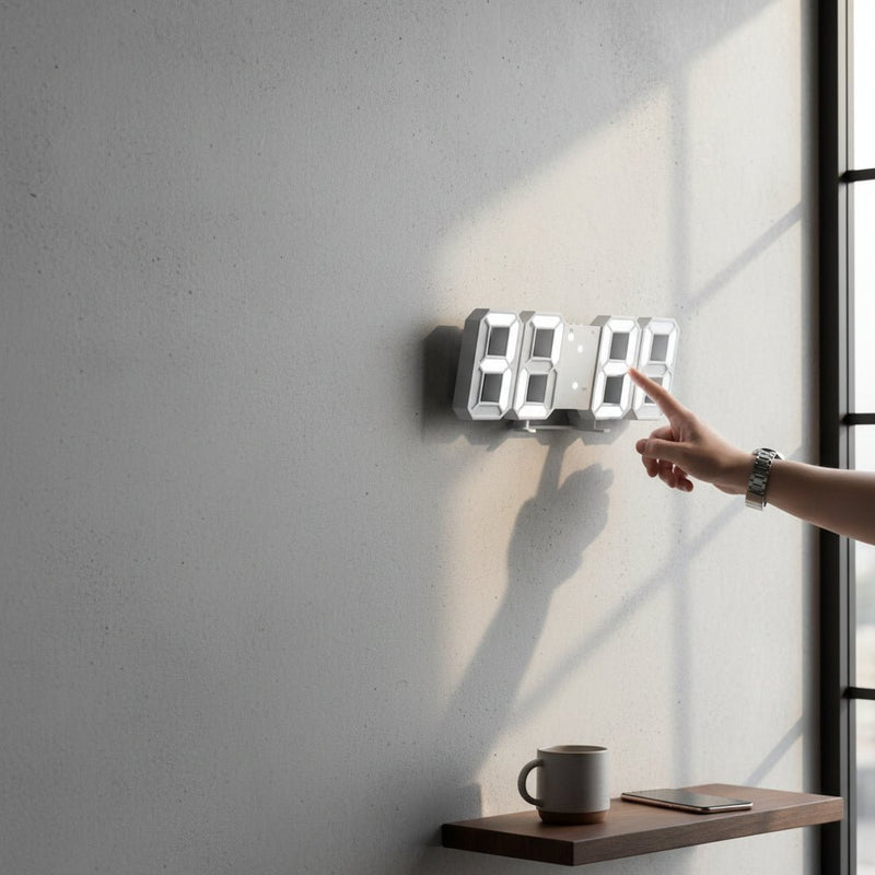 3D LED Rəqəmsal Saat – Modern Minimalist Masa və Divar SaatıbizimHousebizimHouseÇəhrayı qızılı - bizimHouse