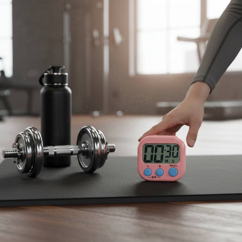 Rəqəmsal LCD Taymer və Saniyəölçən – Böyük Ekranlı Vaxt İdarəedicisibizimHousebizimHouseAçıq mavi - bizimHouse