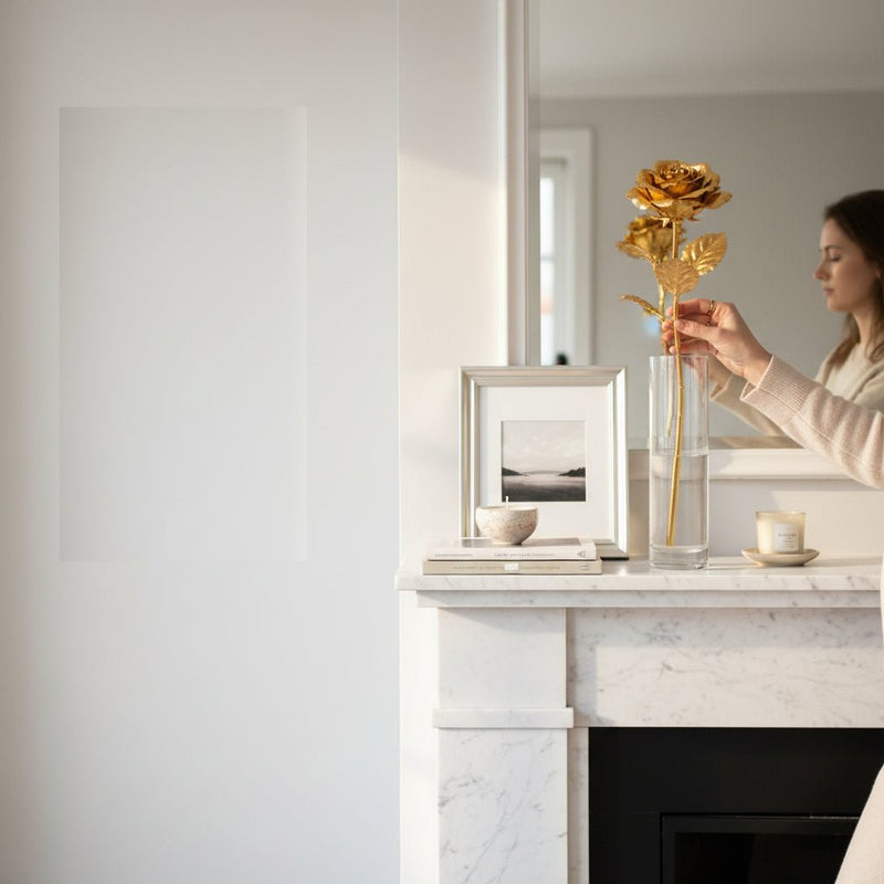 24K Qızıl Folqa Örtüklü Əl İşləməsi Gül – Hədiyyə Qutusunda və SertifikatlabizimHousebizimHouseQırmızı - bizimHouse