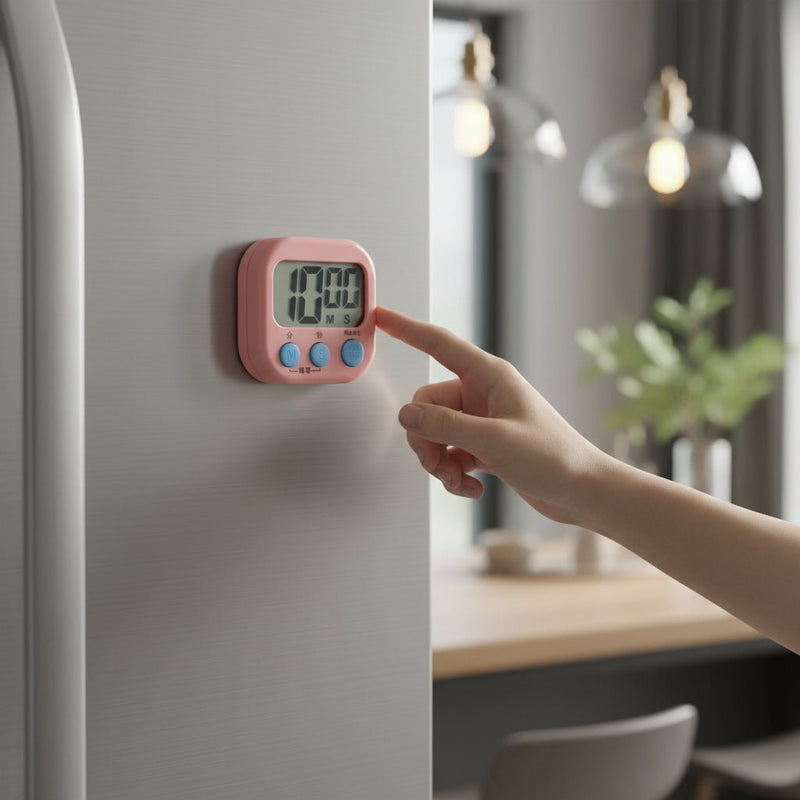 Rəqəmsal LCD Taymer və Saniyəölçən – Böyük Ekranlı Vaxt İdarəedicisibizimHousebizimHouseÇəhrayı - bizimHouse