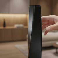 Modern Minimalist Keramika Vaza – Sırlı Səth və Abstrakt DizaynbizimHousebizimHouseQara - bizimHouse