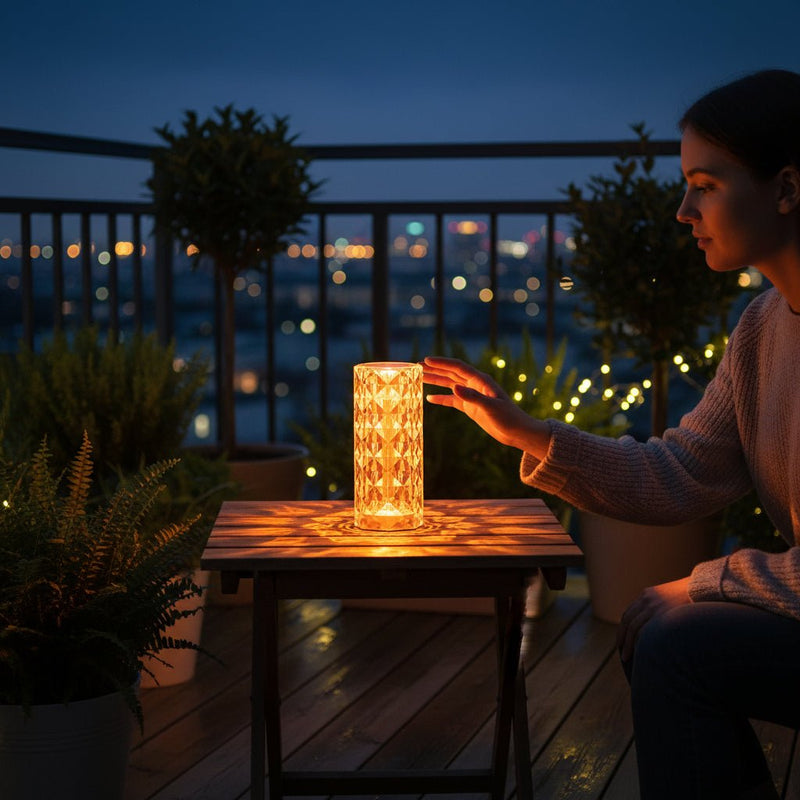 Kristal "Rose" Masa Lampası – 16 Rəngli Atmosfer İşığıbizimHousebizimHouse - bizimHouse