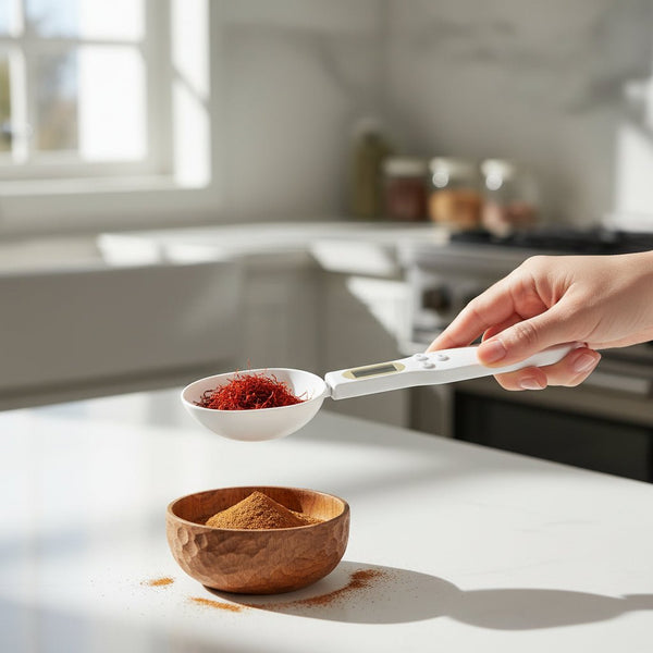 Yüksək Dəqiqlikli Elektron Ölçü Qaşığı – 500q / 0.1q Rəqəmsal Mətbəx Tərəzisi