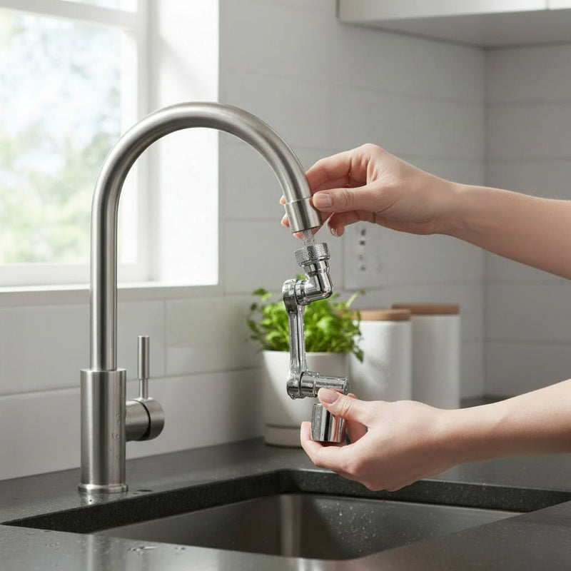 1080° Dönə bilən Universal Kran Başlığı – Robotik Qol TexnologiyasıbizimHousebizimHouseQara - bizimHouse