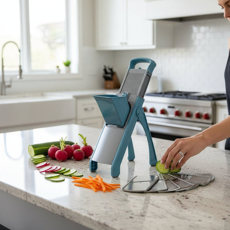 Çoxfunksiyalı Professional Tərəvəz Doğrayan – 25 Bıçaqlı Ultra Dəqiq RəndəbizimHousebizimHouseQara - bizimHouse