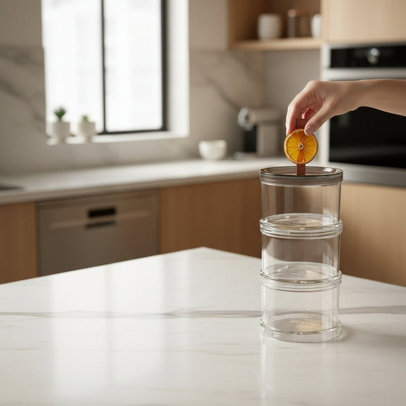 Premium Şəffaf Baharat və Ərzaq Saxlama Qabları – Hermetik QapaqlıbizimHousebizimHouse - bizimHouse