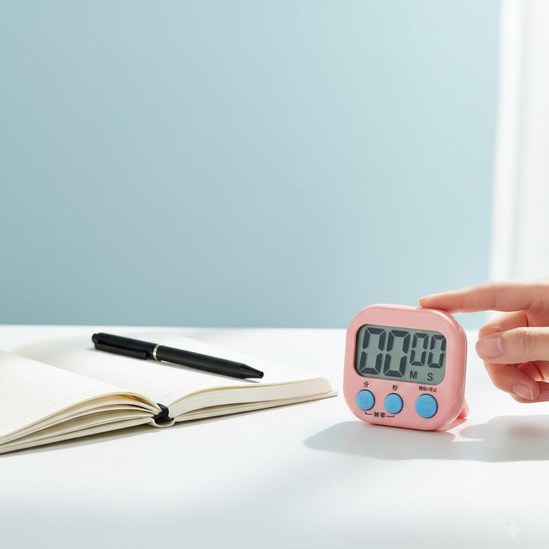 Rəqəmsal LCD Taymer və Saniyəölçən – Böyük Ekranlı Vaxt İdarəedicisibizimHousebizimHouseAçıq mavi - bizimHouse