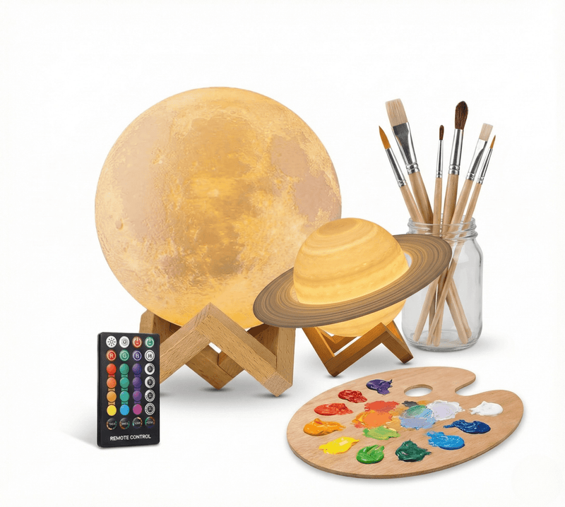 3D Həcmli Ay və Saturn Lampası – DIY Rəngləmə Paketi ilə FərdiləşdirinbizimHousebizimHouse - bizimHouse