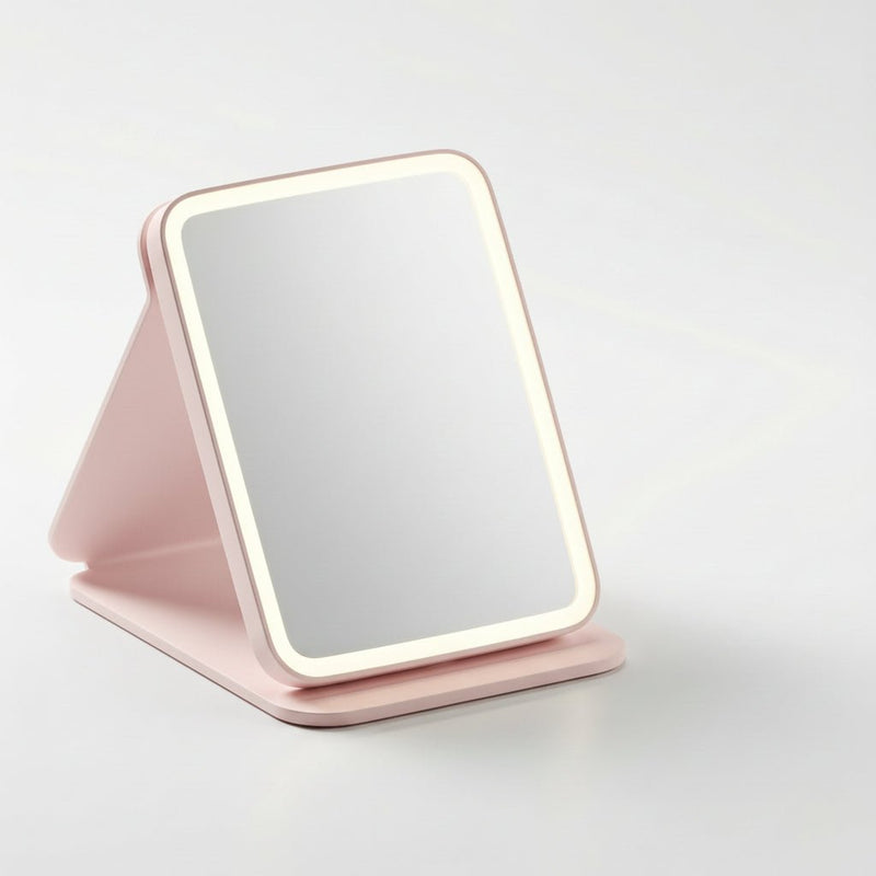 LED İşıqlı Masaüstü Makiyaj Güzgüsü – 3 Rəngli İşıqlandırma RejimibizimHousebizimHouseÇəhrayı - bizimHouse