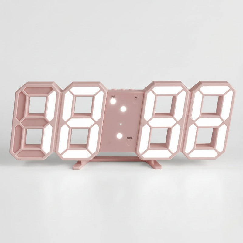 3D LED Rəqəmsal Saat – Modern Minimalist Masa və Divar SaatıbizimHousebizimHouseÇəhrayı qızılı - bizimHouse