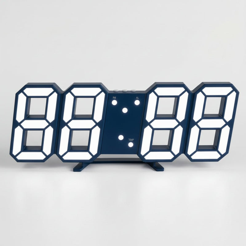 3D LED Rəqəmsal Saat – Modern Minimalist Masa və Divar SaatıbizimHousebizimHouseMavi - bizimHouse