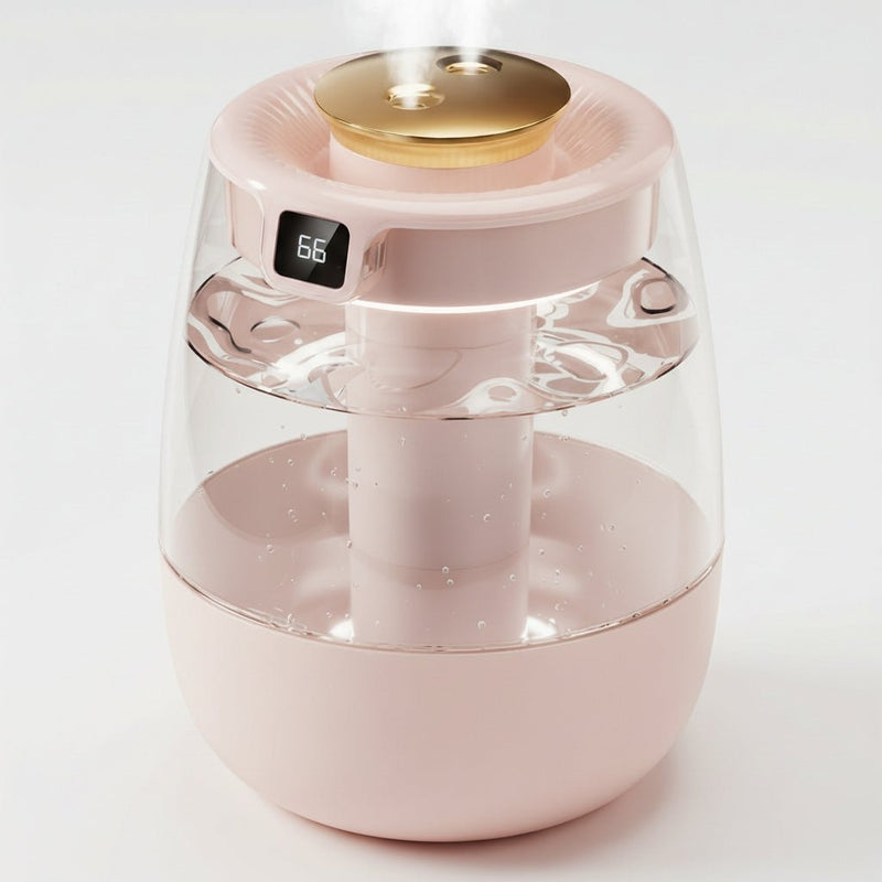 Rəqəmsal Ekranlı İkili Püskürtmə Nəmləndiricisi – 2.5L Tutum və LED Gecə İşığıbizimHousebizimHouseÇəhrayı - bizimHouse