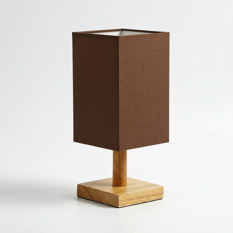 Modern Bambu Altlıqlı Masaüstü Lampa – Kətan Abajur və Yumşaq İşıqlandırmabizimHousebizimHouseTünd qəhvəyi - bizimHouse