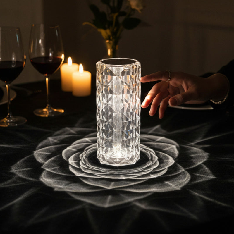 Kristal "Rose" Masa Lampası – 16 Rəngli Atmosfer İşığıbizimHousebizimHouse - bizimHouse