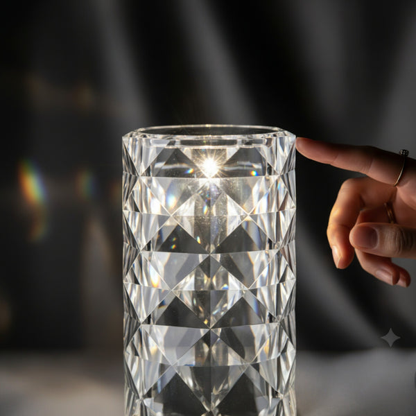 Kristal "Rose" Masa Lampası – 16 Rəngli Atmosfer İşığı